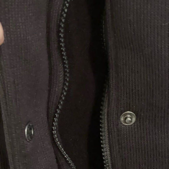 Black LANDS END sz MP 10/12 jacket pockets PICS LIGHTENED TO SHOW DETAILS - Picture 8 of 12